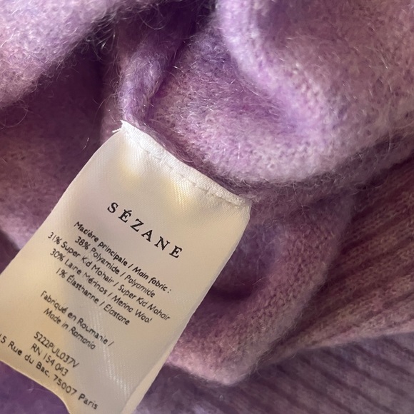 Sezane Leon Jumper Lilac Purple - Picture 8 of 9